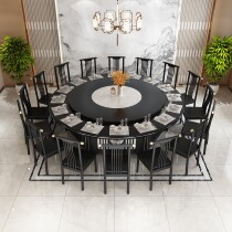 Hotel Dining Table Large Round Table Electric Turntable Automatic Rotating Hotel Table and chairs 15 15 20 16 people meals 1216d