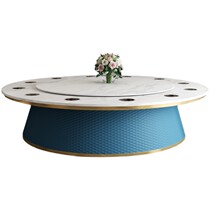 Marble Light Lavish Hotel 15 People 20 Dining Table Large Round Table Electric Turntable Table Hotel Banquet Bag Compartment 1216d