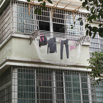 Anti-falling net drying clothes window drain water does not deform mesh pocket drying rack Telescopic falling net subnet rope protective net