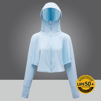 Sunscreen clothing womens 2021 summer ice silk breathable thin shawl electric car riding long sleeve UV jacket men