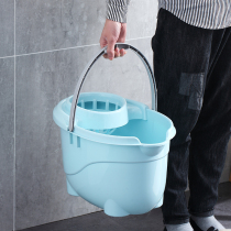 Mop basin plastic rectangular mop bucket squeezed bucket household mop bucket mop bucket single bucket thick hand press clean