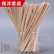 Independent paper packaging log stick creative coffee wooden stick disposable wooden thick stirring rod length 14 19