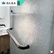 Shower room glass film transparent opaque sticker static non-adhesive bathroom no trace