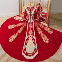 High-grade Xiuhe clothing bride 2021 new summer thin small size wedding clothes Fengguanxia female Chinese style