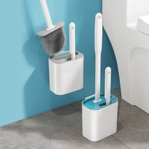 Silicone toilet brush household no dead corner toilet brush long handle toilet non-perforated wall wall brush toilet artifact