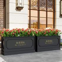 Custom Outdoor Iron Art Flower Box Municipal Flower Groove Commercial Street Combo Flower Shelf Real Estate Mobile Flower Set