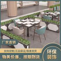 Custom Custom Iron Outdoor Flower Box Swing Fence Sales Department Flower Bed Restaurant Partition Guardrail Terrace Square