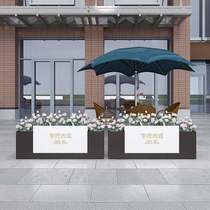 Customized outdoor wrought iron flower box commercial street municipal flower bed square sales department outdoor partition flower pool large