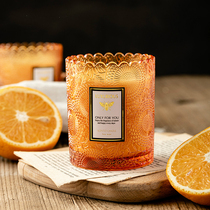 Scented candles Indoor long-lasting fragrance ornaments Bedroom sleep companion Gift box Birthday gift Lace relief