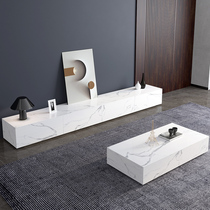 Rock plate coffee table TV cabinet combination Modern simple small apartment type Light luxury living room wall cabinet Nordic bedroom floor simple