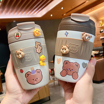Creative Cute Insulation Coffee Cup Sub High Face Value 304 Stainless Steel Portable Carry-on Water Cup Female