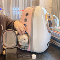 Cat-bag pet backpack to go out to carry space cabin breathable kitty puppies Double shoulder bag Cat School Bag Space Cat