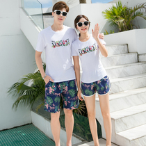 Beach pants men can go into the water five points loose large size quick-drying swimming womens shorts couple Sanya seaside vacation suit