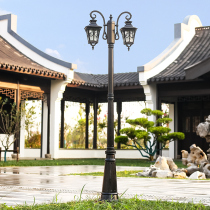 Eurostyle Retro Grass Terrace Lamp Villa Garden Meadow Lamp High Pole Courtyard Street Lamp Pole Cell Outdoor Waterproof View Light