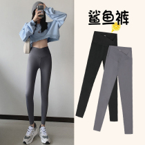 Shark Pants Woman Outside Wearing Slim Leg Fat Mm Big Code Lengthened Tall Subty Hip Slim Fit Summer Grey Spring Autumn Tight Fit