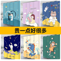 Cartoon shower curtain waterproof cloth set free hole mold-proof bathroom bathroom shower curtain hanging curtain toilet curtain partition