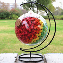 Hanging star bottle Star origami Lucky starry sky wishing bottle Luminous ball love bottle Creative gift glass bottle