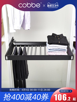 Customized trouser rack telescopic multifunctional wardrobe pants drawing rack cabinet inside push-pull hanging pants rack drawing basket pants