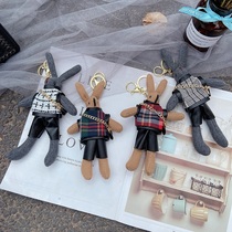 Korean cute rabbit doll keychain Fashion female bag pendant Creative cartoon doll car accessories