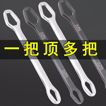 Two-way ratchet wrench set small quick wrench household tool plum blossom dual-purpose open-end wrench multifunctional Universal