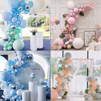 Macaron balloon chain birthday party decoration scene layout wedding wedding room background wall opening arch
