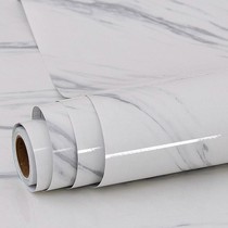 Kitchen oil-proof sticker self-adhesive waterproof high temperature resistant cabinet stove range hood Wall imitation marble wallpaper