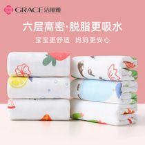 Jielia cotton gauze towel children wash face handkerchief newborn baby home bath super soft small square towel