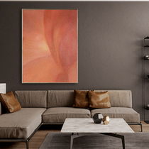 Orange oil painting light luxury red abstract painting modern hand-painted oil painting Three-dimensional paint craft painting living room study hanging painting