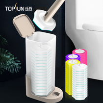 Toffen disposable toilet brush set No dead angle toilet brush replacement head home toilet cleaning artifact