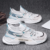 X0ANTA0C mens shoes 2021 new summer breathable deodorant flying thin white mesh shoes sports and leisure high shoes