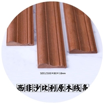 Sabili solid wood line door set TV sofa background wall log frame Chinese European style edging