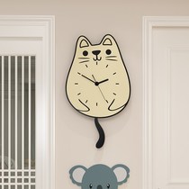 Creative cartoon clock wall clock living room home silent personality clock bedroom simple cute children decoration hanging watch