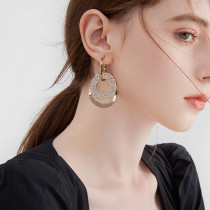  Earrings rings rhinestones European and American high-end big names the same earrings womens high-end sense of light luxury earrings 2021 new trend