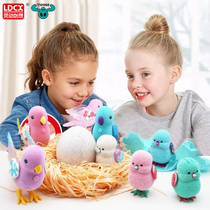 Smart creative thinking my little pet toy will sound light singing little bird cage simulation pet hatching egg chicken girl
