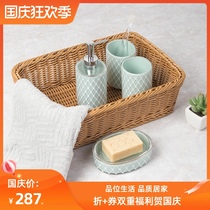 Boutique multi-house Greeley toilet bathroom wash cup emulsion can toothbrush bucket soap dish creative acrylic