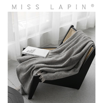 MISS LAPIN modern high-end bedroom home imported gray alpaca blanket sofa blanket spring summer air conditioning blanket