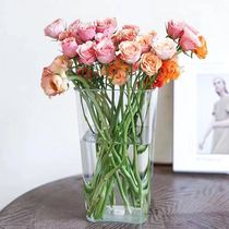 Waking flower bucket flower shop special transparent plastic flower barrel square barrel household flower arrangement bucket creative flower bucket flower bucket