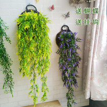 Creative living room balcony wall Wall Wall decoration hanging flower Vine green plant hanging wall flower basket flower pot flower pot on flower wall