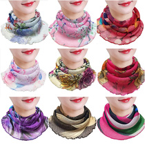 Spring and summer new variety silk scarf sunscreen shade gauze fashion Joker ear collar neck cover mask