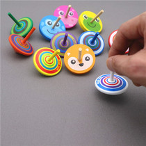 5 packs of small gyro manual rotating gyro Kindergarten teaching aids gadgets traditional wooden toys for boys and girls