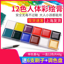 Childrens face body painting 12-color body painting pigment Halloween Christmas Dance drama Oil color makeup cream