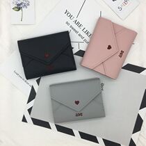 Small wallet female short student Korean cute 2021 New Fashion simple ins personality forest folding wallet