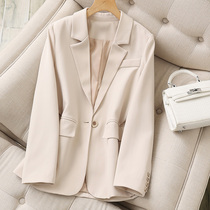 Blazer women spring autumn 2021 New fried Street New Korean casual retro apricot small suit coat tide
