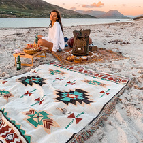 Net red Nordic outdoor picnic mat ins ethnic style picnic blanket camping tablecloth Sucre casual blanket mat