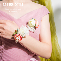 MISSXIU Wedding summer] Outdoor forest wedding bride bridesmaid Best friend group corsage wrist flower corsage