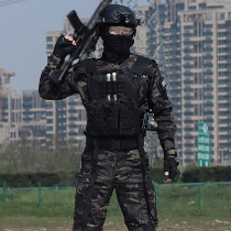  American Black night special forces suit male wear-resistant tactical training expansion performance instructor uniform US military combat uniform