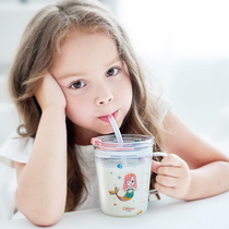 Childrens Milk Cup breakfast glass baby drink Milk Cup special with scale water cup can be heated by microwave