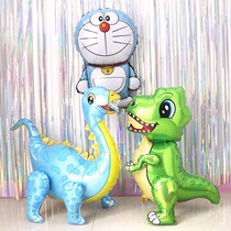 Dinosaur toy walking balloon deformation shape inflatable standing balloon children cartoon print arrangement standard color