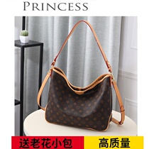 2021 new summer big bag shoulder messenger old flower antique bag leather tote bag womens large capacity womens bag
