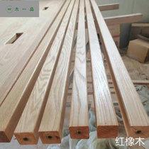 American red oak log Nordic partition screen Xuanshun closed solid wood vertical bar Chinese wooden strip original wood square material